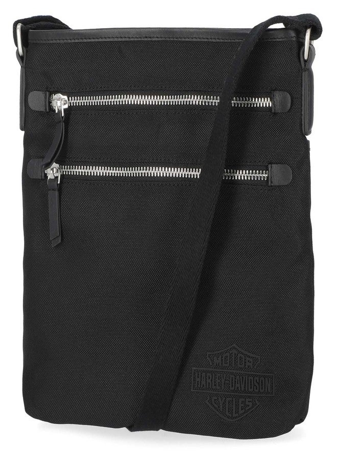 HARLEY DAVIDSON Harley-Davidson Women's Classic Codura Genuine Leather/Canvas Crossbody Purse - Image 1